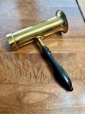 1880-1920 Brass Samovar Chimney Extension with Handle